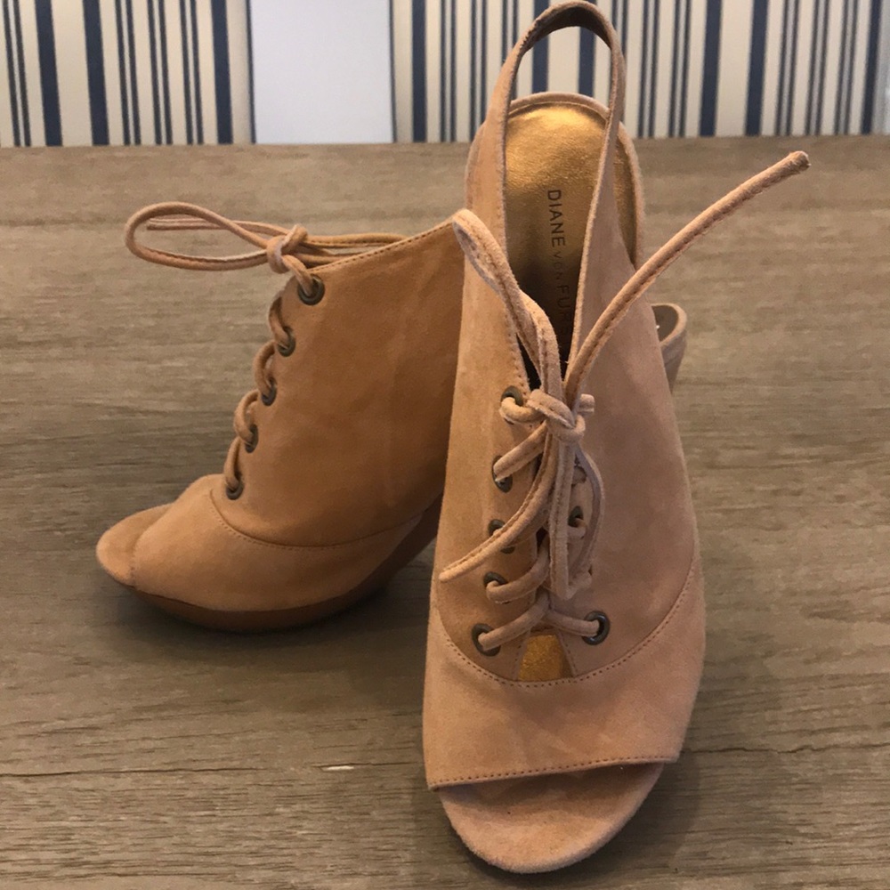 Diane von Furstenberg Open Toe Booties